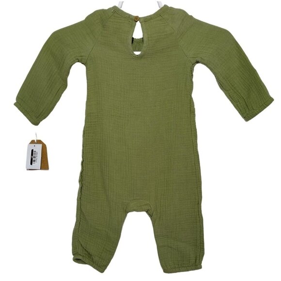 Grayson Collective 100% Cotton Green Baby Romper, 12 Months. NWT - Picture 2 of 6